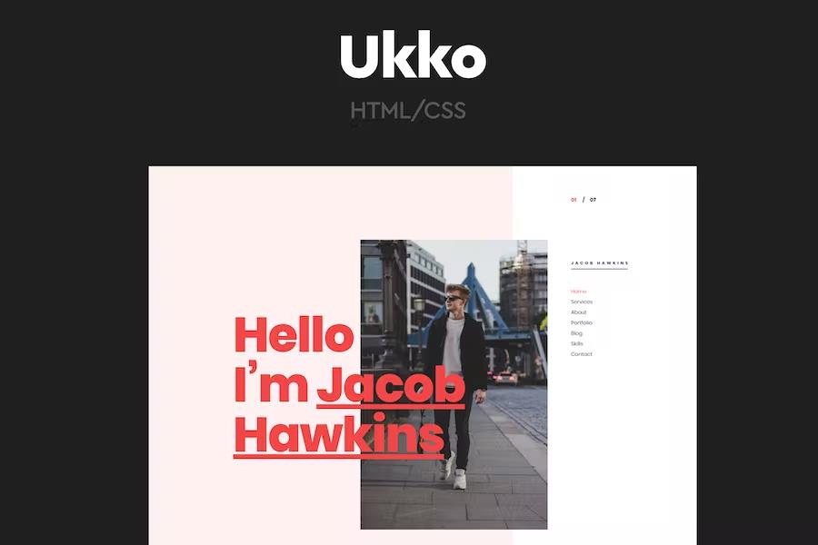 UKKO – PERSONAL PORTFOLIO HTML TEMPLATE